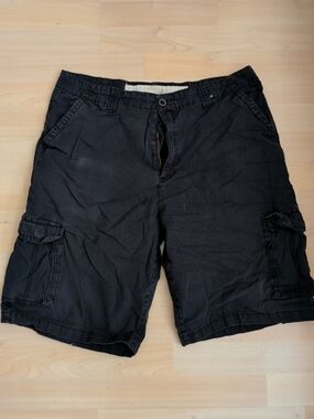 D&C Black Cargo Shorts Men's Size 36 Cotton Utility Casual